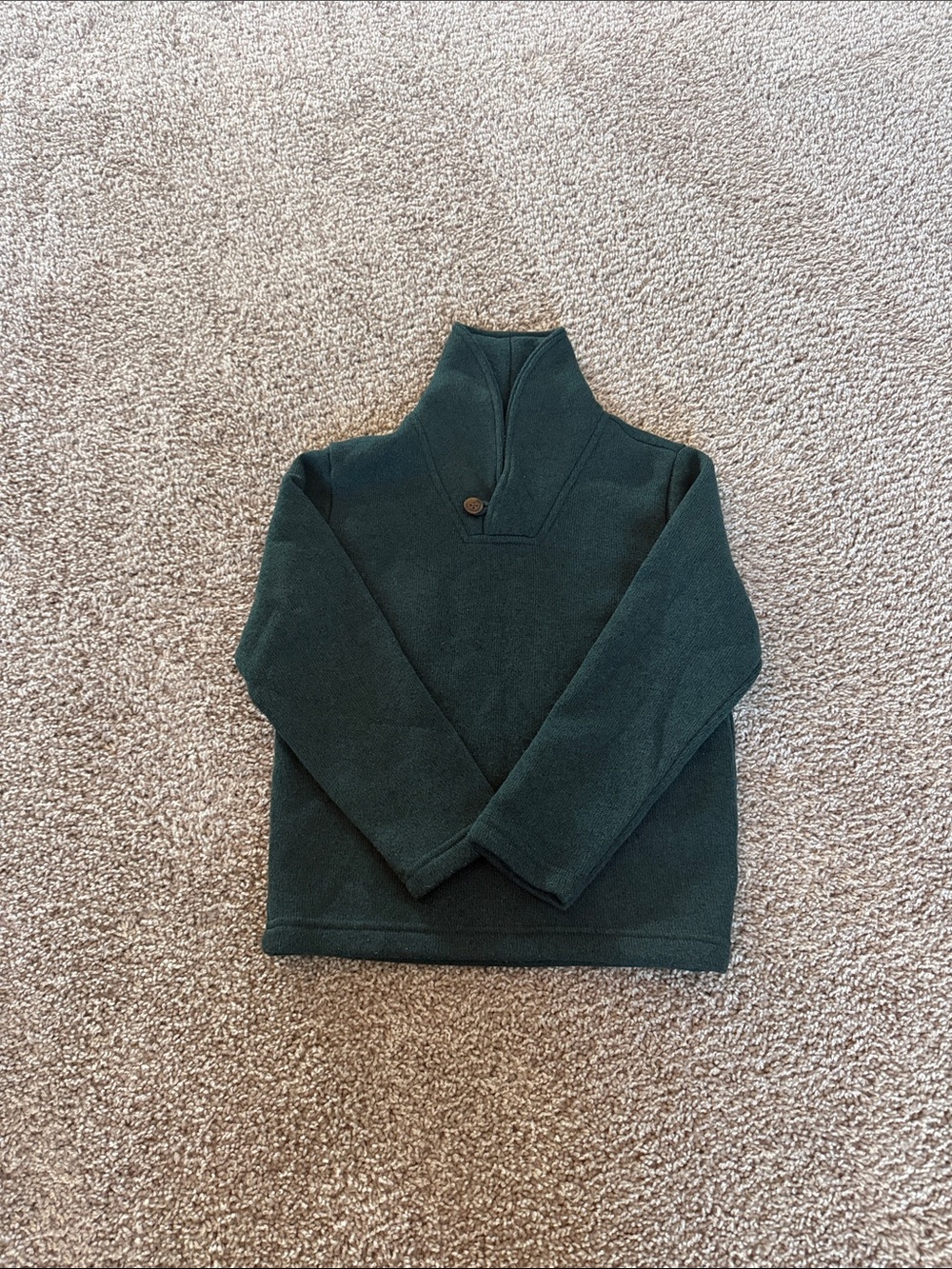 Old Navy Dark Green Kids Fleece Quarter-Zip Sweater
